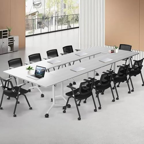 Folding Conference Room Table Modern Flip Top Mobile Training Desk with Strong Metal Frame Silent Wheels Waterproof Desktop for Office Conference Classroom Foldable Meeting Table Folding Conference Room Table Modern Flip Top Mobile Training Desk with Strong Metal Frame Silent Wheels Waterproof Desktop for Office Conference Classroom Foldable Meeting Table von Widppsopt