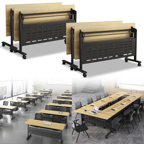 Folding Conference Room Tables,Large Rectangle Conference Table for 2-10 People, with Silent WheelsModular Meeting Seminar Desk, Conference Rooms Training Rooms Flip Top Mobile Training Desk Folding Conference Room Tables,Large Rectangle Conference Table for 2-10 People, with Silent WheelsModular Meeting Seminar Desk, Conference Rooms Training Rooms Flip Top Mobile Training Desk von Widppsopt