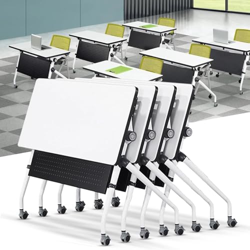Folding Conference Table Modern Sector Shape Conference Room Desk,Meeting Desk with Silent Wheels Mobile, Meeting Room Table for Office von Widppsopt