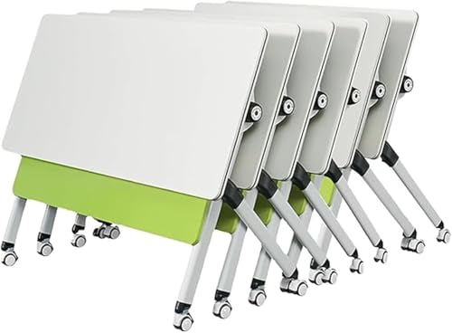 Folding Conference Table with Wheels Rolling Meeting Table for Office Reception Classroom Rectangle Mobile Training Desk(62.9"x19.6"x29.5") von Widppsopt