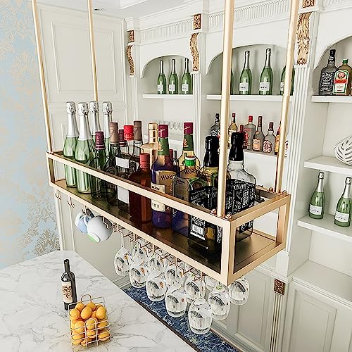 Hängender Weinglashalter, Vintage-Weinflaschenhalter, schwebende Organizer-Regale aus Metall, Lagerregal für Stielgläser, Weinglasregal zur Deckendekoration, für Bars, Restaurants, Küchen, d Hängender Weinglashalter, Vintage-Weinflaschenhalter, schwebende Organizer-Regale aus Metall, Lagerregal für Stielgläser, Weinglasregal zur Deckendekoration, für Bars, Restaurants, Küchen, d von Widppsopt