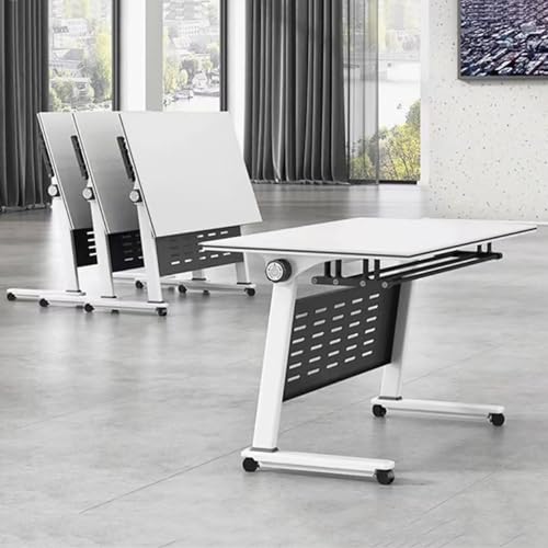 Mobile Folding Conference Table 3 Pack Rolling Meeting Table with Flip Top and Lockable Wheels Multifunctional Computer Desk for Office and Meeting Room 140x40x75cm Mobile Folding Conference Table 3 Pack Rolling Meeting Table with Flip Top and Lockable Wheels Multifunctional Computer Desk for Office and Meeting Room 140x40x75cm von Widppsopt
