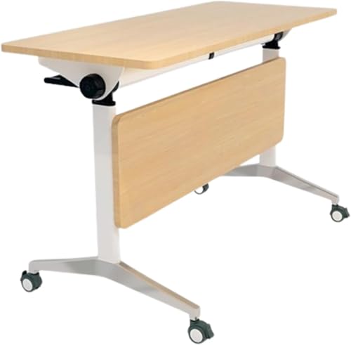 Mobile Folding Conference Table with Lockable Wheels, Portable Rectangular Seminar Meeting Table for Office, Classroom, Training, and Conference Rooms, Easy Assembly, Space-Saving(47.2"x15.7"x29.5") von Widppsopt