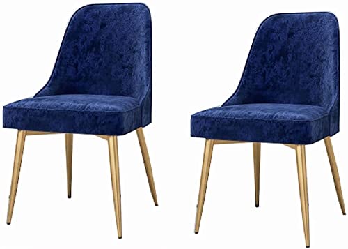Widppsopt Esszimmerstuhl, Zimmermöbel, Moderne Küchen, 2er-Set, Wohnzimmer mit Metallbeinen, Sitzfläche und Rückenlehne aus Samt, Küche, Wohnzimmer, Lounge-Theken (Marineblau) von Widppsopt