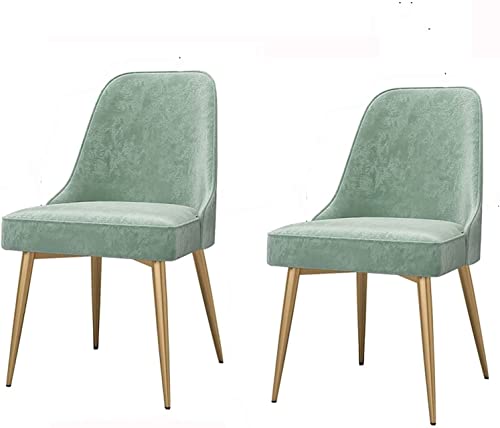 Widppsopt Esszimmerstuhl, Zimmermöbel, Moderne Küchen, 2er-Set, Wohnzimmer mit Metallbeinen, Sitzfläche und Rückenlehne aus Samt, Küche, Wohnzimmer, Lounge-Theken (grün) von Widppsopt