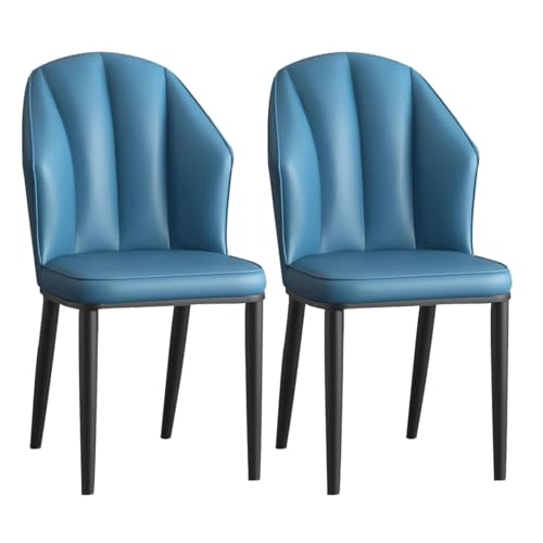 Widppsopt Esszimmerstuhl 2er-Set, Lederpolster, Küchen, hohe Rückenlehne, Metallbeine, modernes Set, modern von Widppsopt