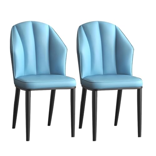 Widppsopt Esszimmerstuhl 2er-Set, Lederpolster, Küchen, hohe Rückenlehne, Metallbeine, modernes Set, modern von Widppsopt