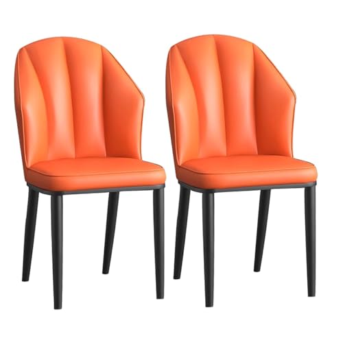 Widppsopt Esszimmerstuhl 2er-Set, Lederpolster, Küchen, hohe Rückenlehne, Metallbeine, modernes Set, modern von Widppsopt