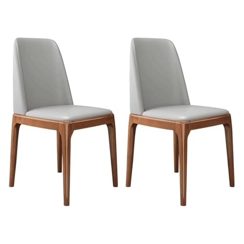 Widppsopt Esszimmerstuhl 2er-Set Kunstleder Mid Century Modern Polsterküchen Hohe Rückenlehne Seiten von Widppsopt
