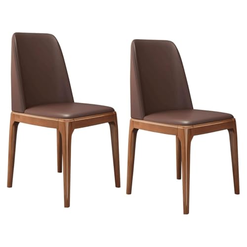 Widppsopt Esszimmerstuhl 2er-Set Kunstleder Mid Century Modern Polsterküchen Hohe Rückenlehne Seiten von Widppsopt