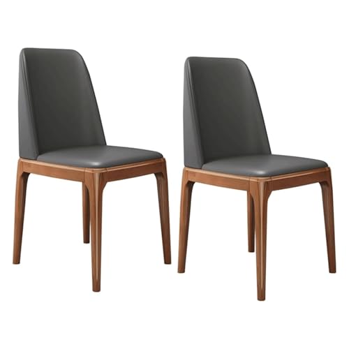 Widppsopt Esszimmerstuhl 2er-Set Kunstleder Mid Century Modern Polsterküchen Hohe Rückenlehne Seiten von Widppsopt