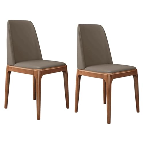 Widppsopt Esszimmerstuhl 2er-Set Kunstleder Mid Century Modern Polsterküchen Hohe Rückenlehne Seiten von Widppsopt