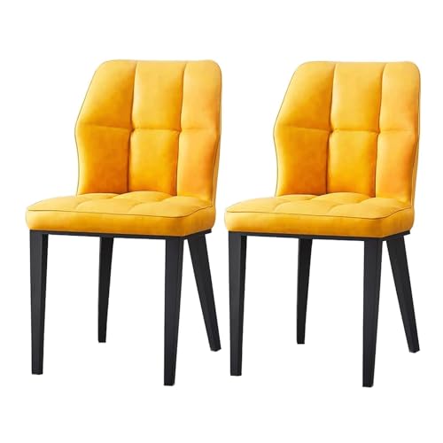 Widppsopt Esszimmerstuhl 2er Set Rückenlehne Leder gepolstert Europäer Set Belastung 150 Kg Küchen Modern von Widppsopt