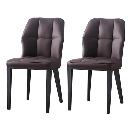 Widppsopt Esszimmerstuhl 2er Set Rückenlehne Leder gepolstert Europäer Set Belastung 150 Kg Küchen Modern von Widppsopt