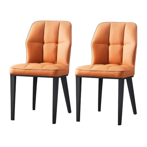 Widppsopt Esszimmerstuhl 2er Set Rückenlehne Leder gepolstert Europäer Set Belastung 150 Kg Küchen Modern von Widppsopt