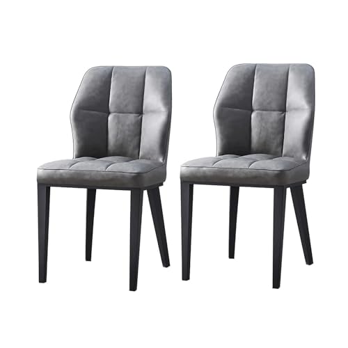 Widppsopt Esszimmerstuhl 2er Set Rückenlehne Leder gepolstert Europäer Set Belastung 150 Kg Küchen Modern von Widppsopt