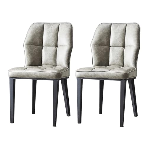 Widppsopt Esszimmerstuhl 2er Set Rückenlehne Leder gepolstert Europäer Set Belastung 150 Kg Küchen Modern von Widppsopt