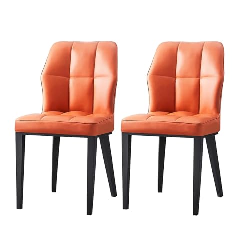 Widppsopt Esszimmerstuhl 2er Set Rückenlehne Leder gepolstert Europäer Set Belastung 150 Kg Küchen Modern von Widppsopt