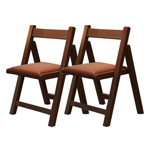 Widppsopt Esszimmerstuhl Farmhouse Leder gepolstert 2er Set Armlose Küchen mit Massivholzbeinen Set Modern von Widppsopt