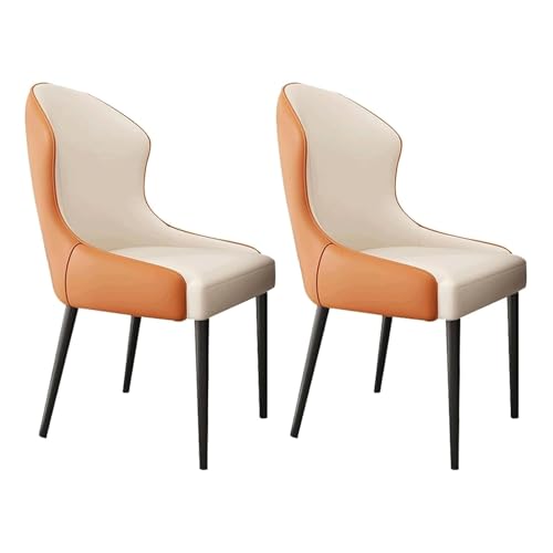 Widppsopt Esszimmerstuhl Fashions 2er-Set, Lederpolsterung, hohe Rückenlehne, Küchen mit Metallbeinen, modern Widppsopt Esszimmerstuhl Fashions 2er-Set, Lederpolsterung, hohe Rückenlehne, Küchen mit Metallbeinen, modern von Widppsopt