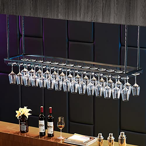 Widppsopt Hängendes Weinglasregal - Bar-Weinregal, Decken-Weinflaschenregale für Restaurants, höhenverstellbarer, wandmontierter Weinglashalter für Bars und Küchen Widppsopt Hängendes Weinglasregal - Bar-Weinregal, Decken-Weinflaschenregale für Restaurants, höhenverstellbarer, wandmontierter Weinglashalter für Bars und Küchen von Widppsopt