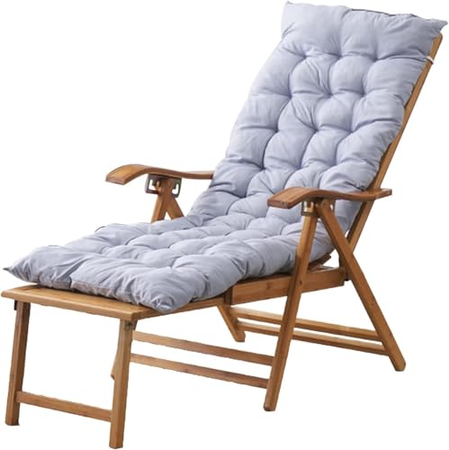 Widppsopt Klappbarer Liegestuhl, Sonnenliege aus Holz für Garten/Terrasse, 5-Fach Verstellbarer Liegesessel für den Außenbereich (grau) von Widppsopt