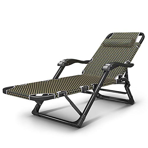 Widppsopt Liegestuhl Lounge ChairsChaise Klappbett Camping Einstellbare Liege Outdoor Faltbare Textilene Sonnenbaden Strand Pool Bett von Widppsopt