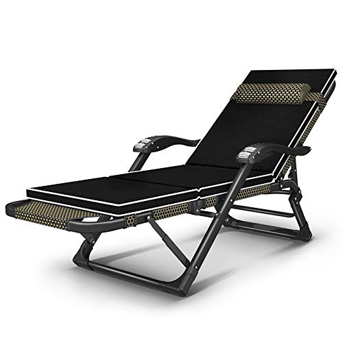 Widppsopt Liegestuhl Lounge ChairsChaise Klappbett Camping Einstellbare Liege Outdoor Faltbare Textilene Sonnenbaden Strand Pool Bett von Widppsopt