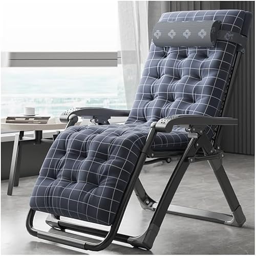 Widppsopt Patio Gravity Chair, Outdoor-Liegestuhl, klappbarer Liegestuhl, verstellbar, mit abnehmbarem Kissen (A + Kissen C) von Widppsopt