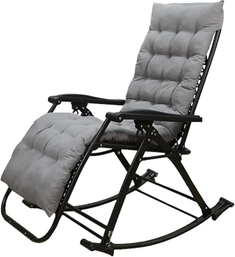 Widppsopt Schaukelstuhl Gravity Lounge Liegekissen Faltbar Terrasse Outdoor Strand Progress (Grau) von Widppsopt