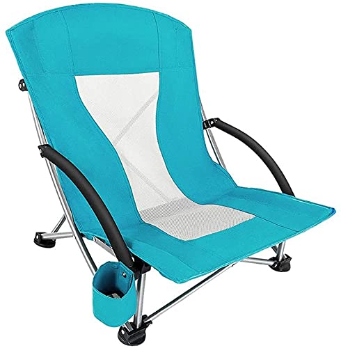 Widppsopt Tragbare Stühle Outdoor-Campingstuhl Strand Klappbarer Angelhocker Garten Freizeitliege mit Aufbewahrungstasche Getränkehalter von Widppsopt