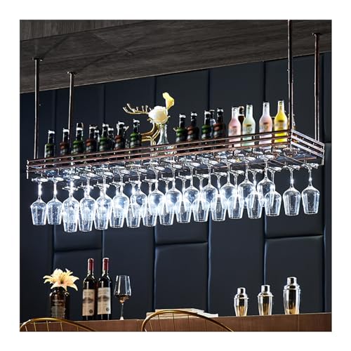 Widppsopt Weinflaschenregal montiert mit Glasgitter, verstellbares Weinregal aus Metall für Schnapsflaschen, Bar-Aufbewahrungs-Organizer, hängendes Weinregal für Küchendekoration Widppsopt Weinflaschenregal montiert mit Glasgitter, verstellbares Weinregal aus Metall für Schnapsflaschen, Bar-Aufbewahrungs-Organizer, hängendes Weinregal für Küchendekoration von Widppsopt