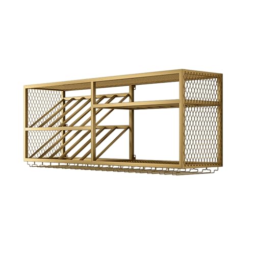 Widppsopt Weinregal, Wandmontierte Barregale mit Glas, Mini-Schnapsflaschen-Präsentationsregal, Schrank für Whisky, Küchenaufbewahrung, Zuhause, Esszimmer Widppsopt Weinregal, Wandmontierte Barregale mit Glas, Mini-Schnapsflaschen-Präsentationsregal, Schrank für Whisky, Küchenaufbewahrung, Zuhause, Esszimmer von Widppsopt