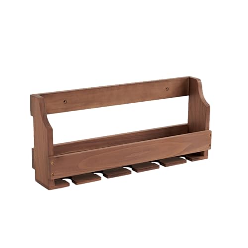 Widppsopt Weinregale aus Holz für die Wand, rustikales Weinregal mit Flaschen-, Stielglas- und Glashalter, Wandregal aus Holz für Küche, Esszimmer, Hausbar, Wohnzimmer usw., pechschwarz Widppsopt Weinregale aus Holz für die Wand, rustikales Weinregal mit Flaschen-, Stielglas- und Glashalter, Wandregal aus Holz für Küche, Esszimmer, Hausbar, Wohnzimmer usw., pechschwarz von Widppsopt