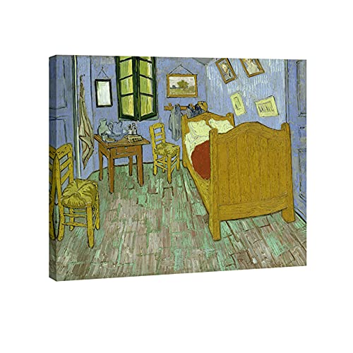 Wieco Art Klassische Leinwanddrucke "The Bedroom at Arles", Wandkunst von Van Gogh, berühmte Ölgemälde, Reproduktion für Badezimmer, Zuhause, Büro, Dekorationen von Wieco Art