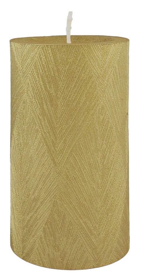 Wiedemann Kerzen Adventskerze Stumpenkerzen "Noble Leaves" Gold 130 x Ø 68 mm, 4 Stück Wiedemann Kerzen Adventskerze Stumpenkerzen "Noble Leaves" Gold 130 x Ø 68 mm, 4 Stück von Wiedemann Kerzen