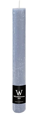 Wiedemann Kerzen Durchgefärbte Stabkerzen Grau-Blau 280 x Ø 35 mm, 1 Stück von Wiedemann Kerzen