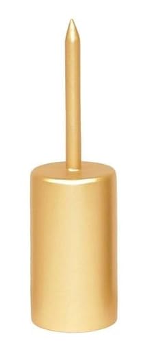 Wiedemann Kerzen Kerzenstecker Metall für Stabkerzen 35mm Altgold 130 x Ø 37mm von Wiedemann Kerzen