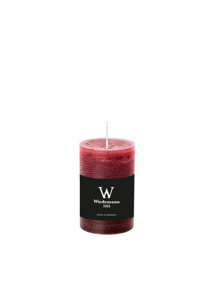 Wiedemann Kerzen Rustic-Kerze Wiedemann MARBLE Rustic KERZEN, Größe 90x58 mm, durchgefärbt, ASF inkl., mit Banderole von Wiedemann Kerzen