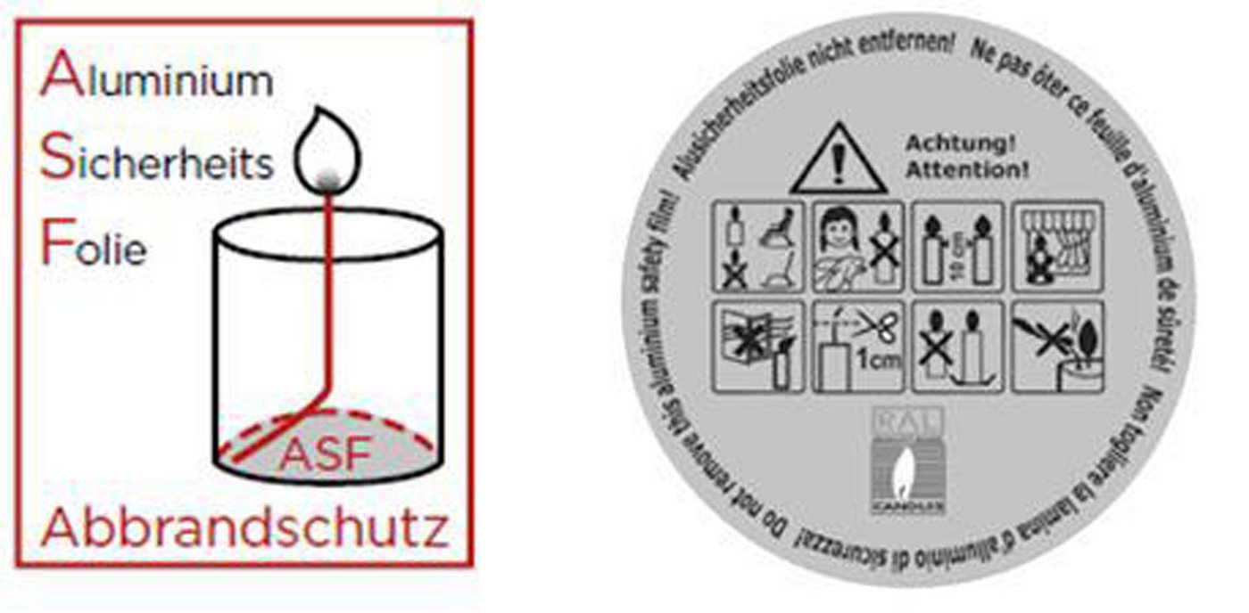 Wiedemann Kerzen Stumpenkerze ASF Folie (Abbrandschutz) für Stumpen Ø 50 mm, 8 Stück von Wiedemann Kerzen