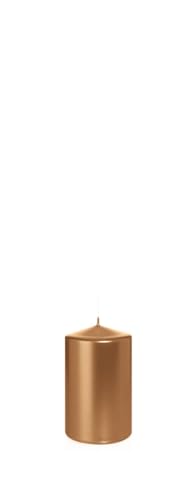 Wiedemann Kerzen Stumpenkerzen Bronze 100 x Ø 48 mm, 8 Stück, Unparfümiert von Wiedemann Kerzen