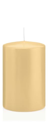 Wiedemann Kerzen Stumpenkerzen in RAL-Qualität Champagner Ø 98 x 150 mm, 6 Stück von Wiedemann Kerzen