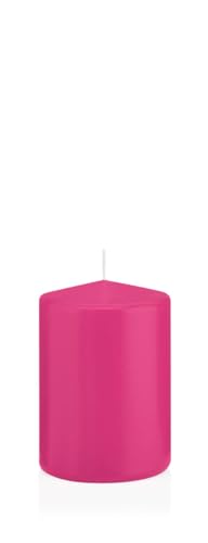 Wiedemann Kerzen Stumpenkerzen in RAL-Qualität Pink Ø 68 x 100 mm, 12 Stück von Wiedemann Kerzen
