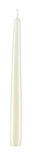 50 Leuchterkerzen Elfenbein 25 cm x 2,5 cm, Kerzen in konischer Form, Gastro Kerzen, deutsche Markenkerzen in RAL Kerzen Qualität von Wiedemann