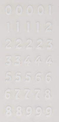 Wachszahlen Zahlen-Set 0-9 "Basic Weiß 8 x 0 mm, zum Verzieren von Kerzen von Wiedemann