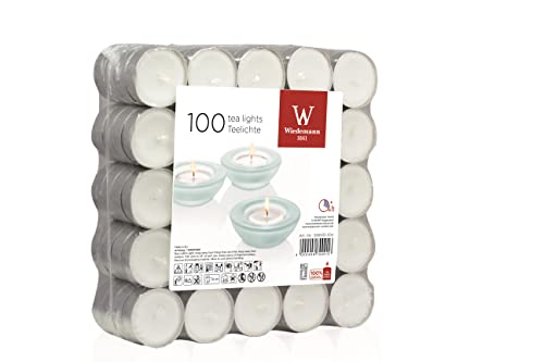 Wiedemann 100er Flatpack Teelichte, Wachs, Weiß, 1.5 x 3.9 cm Wiedemann 100er Flatpack Teelichte, Wachs, Weiß, 1.5 x 3.9 cm von Wiedemann