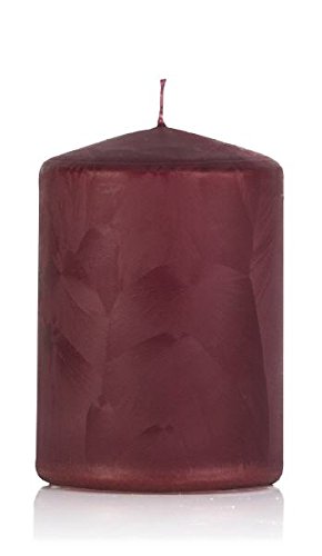 Wiedemann Kerzen Stumpenkerze Eiseffekt Bordeaux 100 x 70 mm 4 Stück von Wiedemann