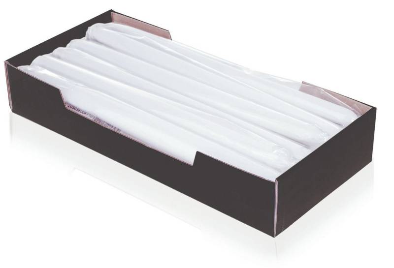 Wiedemann Stumpenkerze Eika 203039.004 Spitzkerzen - Ø25 mm, Höhe 250 mm, weiß von Wiedemann