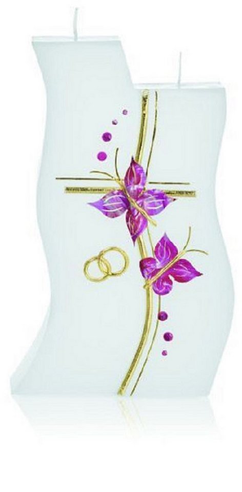 Wiedemann Stumpenkerze H005 HOCHZEITSKERZE mit 2 Dochten 230/120 SCHMETTERLINGE gold fuchsia Wiedemann Stumpenkerze H005 HOCHZEITSKERZE mit 2 Dochten 230/120 SCHMETTERLINGE gold fuchsia von Wiedemann