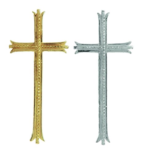 Wiedemann Verzierornament Kreuz groß, Wachs, Silber, 10 x 4 cm von Wiedemann
